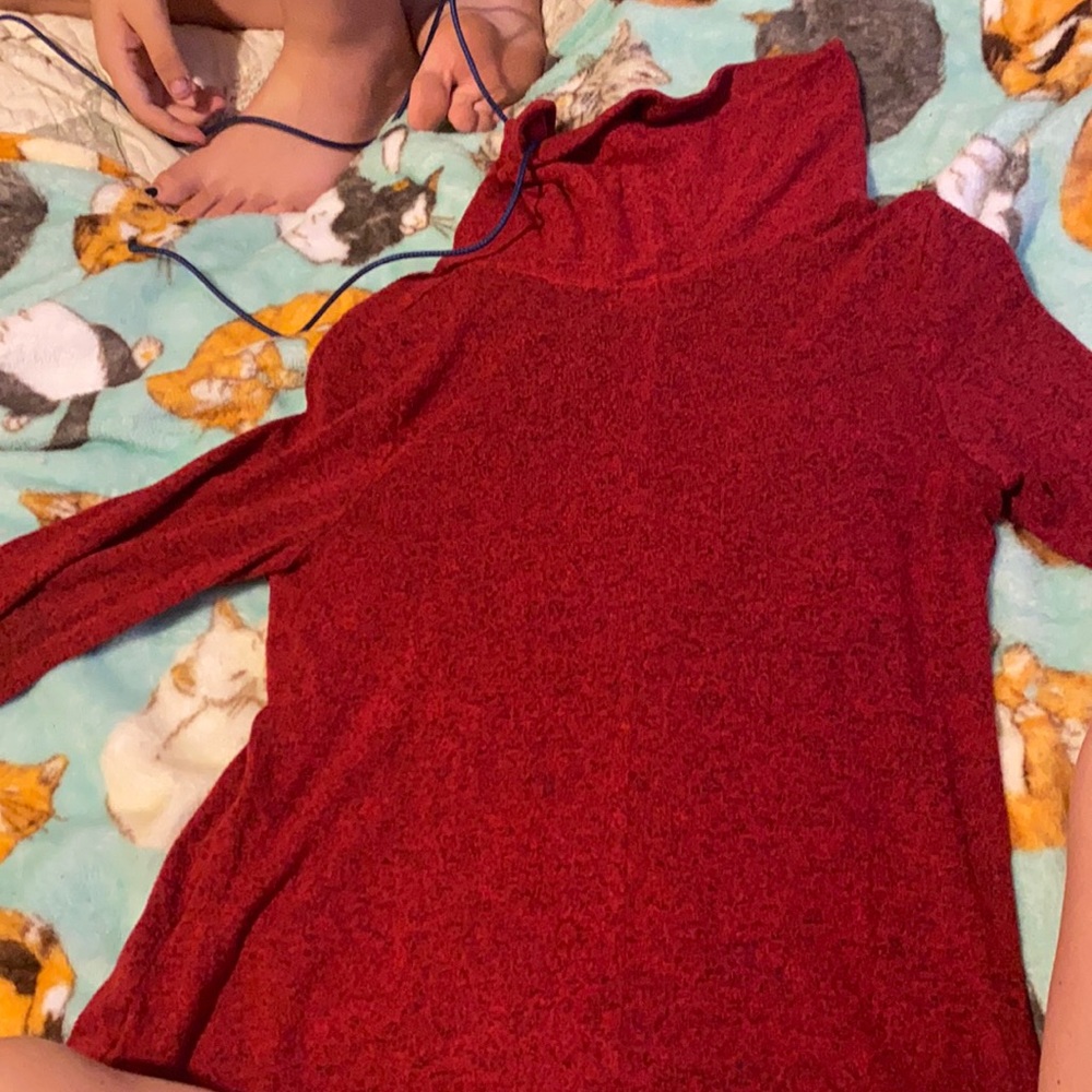 Maroon sweater by Amy Byer. Beautiful color